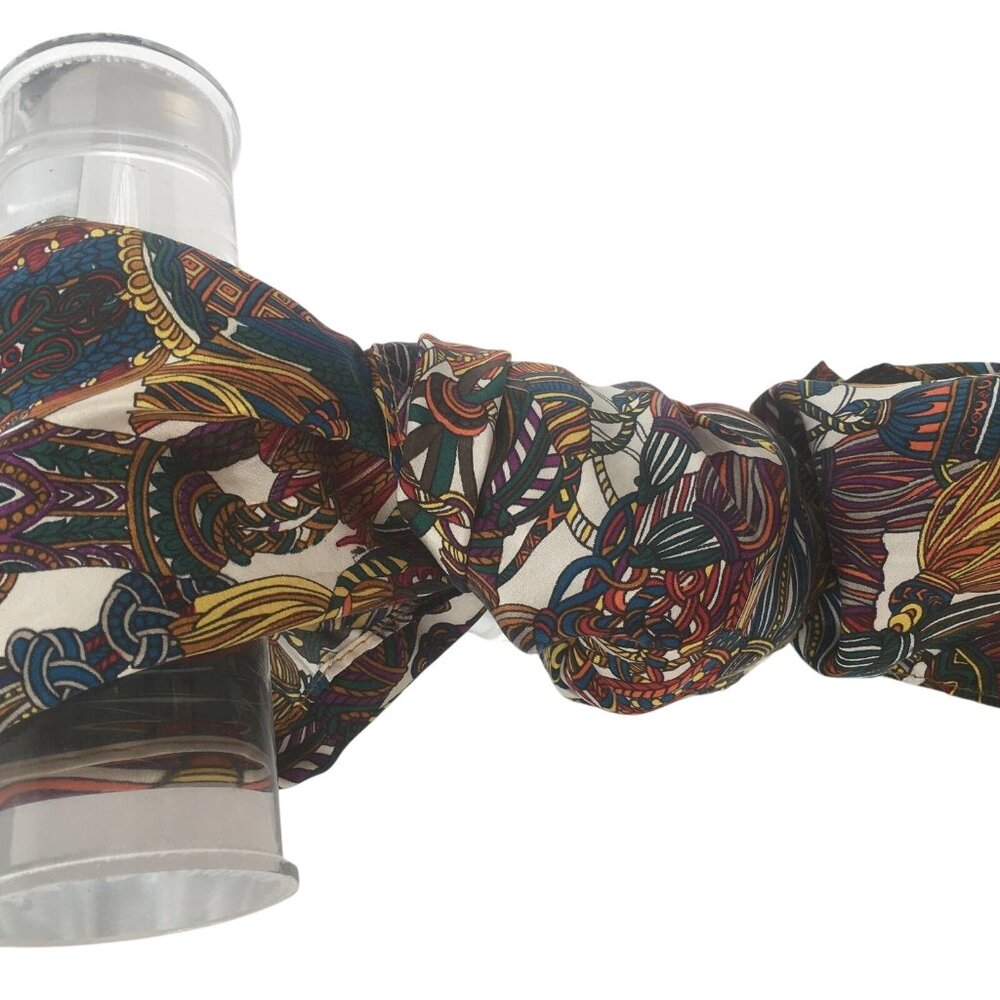 Vintage Long Tassel Print Scarf Accessory
